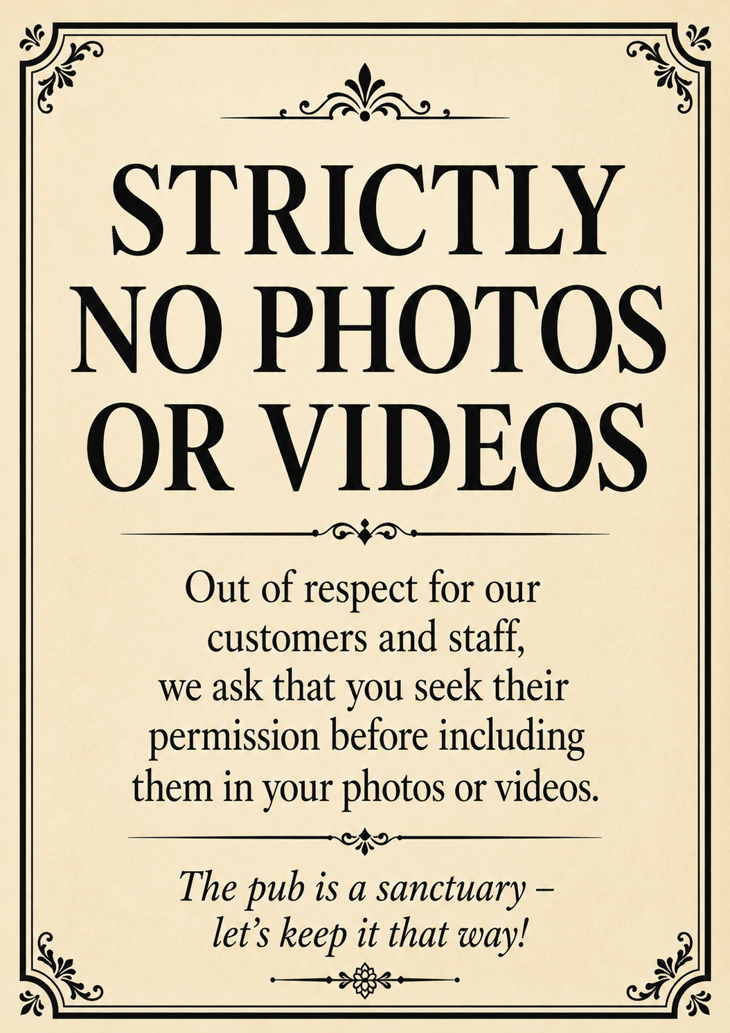 No Photos or Videos Poster
